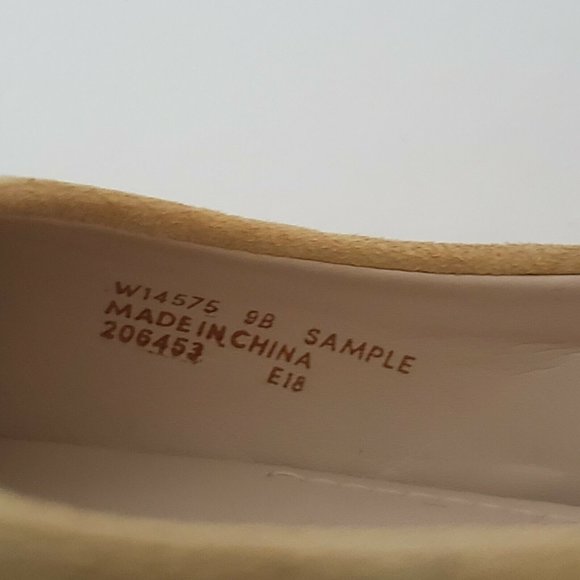 Cole Haan Women's Size 9B Sling Back Heels Pointed Toe Yellow Suede Leather NEW - Picture 8 of 9